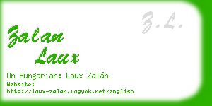 zalan laux business card