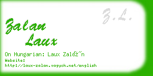 zalan laux business card